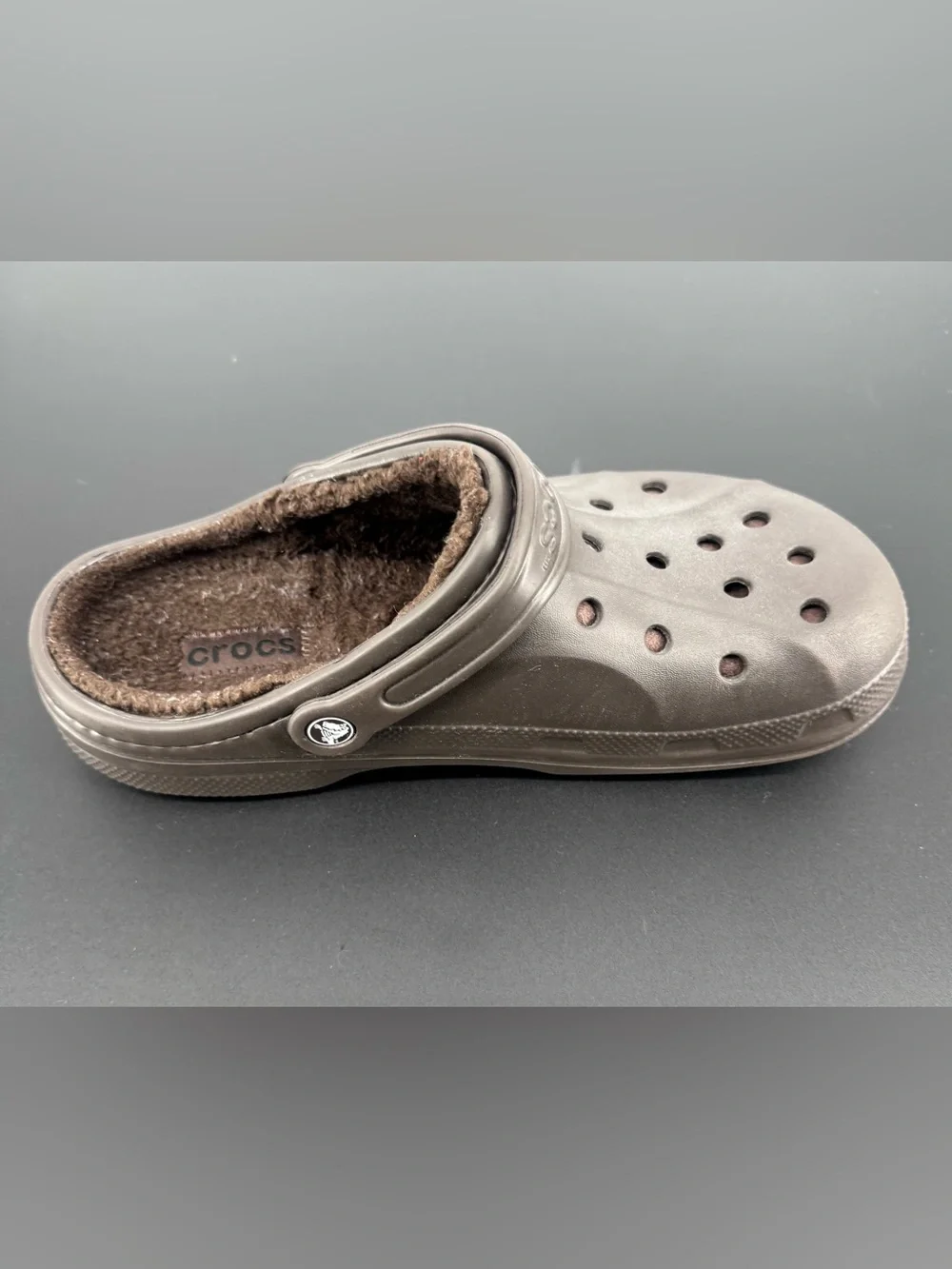 CROCS Men’s Classic Lined Clog in Chocolate Brown Size 10